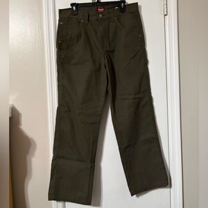 Wrangler Workwear utility pants men's khaki green heavy duty 32x30